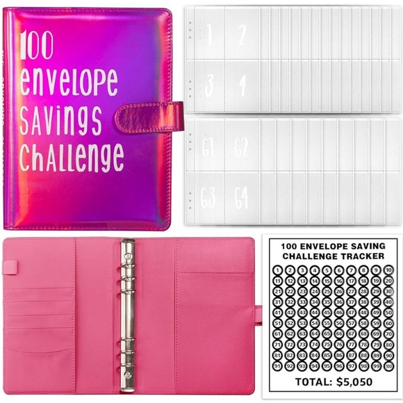 ✨BNWT - 100 Envelopes Budget Money Saving Challenge Binder - Save $5050✨ - Picture 4 of 9